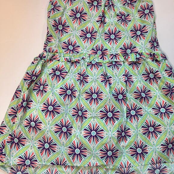 Tea Collection 100% Cotton Floral Sunburst Halter Hi-Low Dress 12Y - Picture 3 of 5